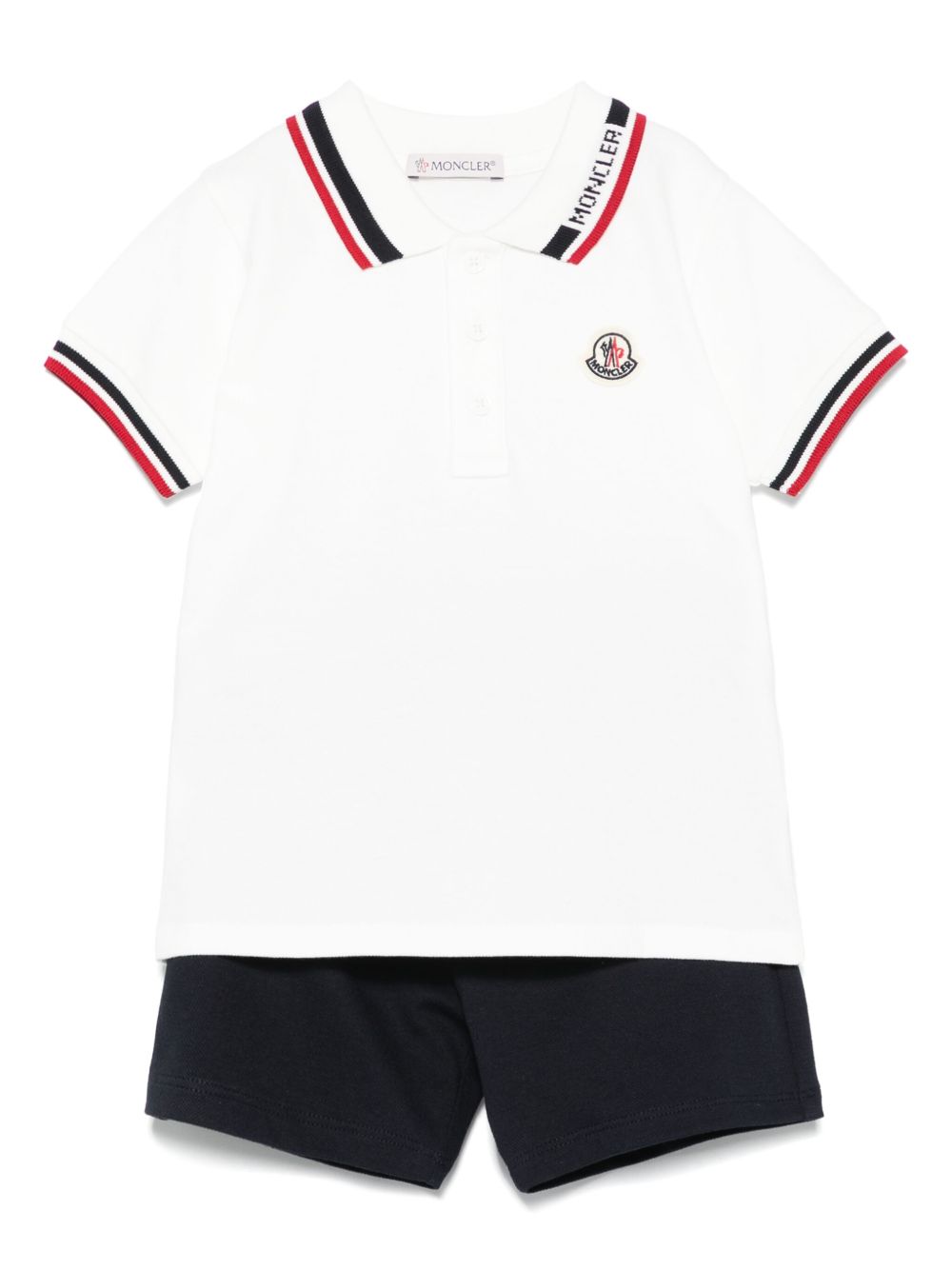 Moncler Child
Piqué 폴로 and 쇼츠 set